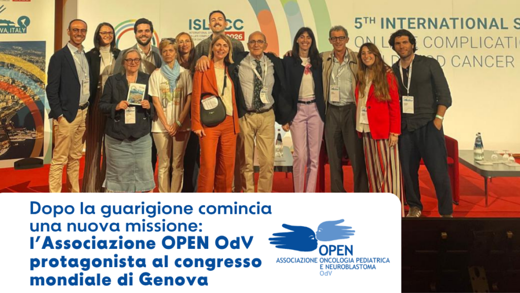 Grafica con foto sul palco di ISLCCC, logo OPEN OdV e titolo articolo